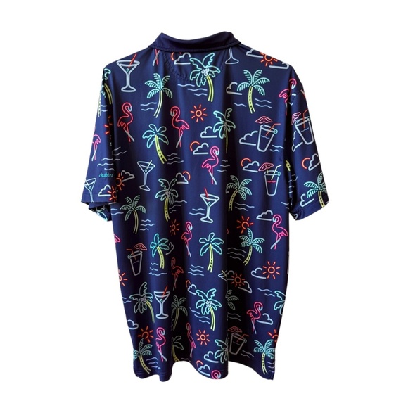 CHUBBIES NEON LIGHT SS PERFORMANCE POLO SHIRT MEN L UPF50 LIGHTWEIGHT NOVELTY - Picture 6 of 12